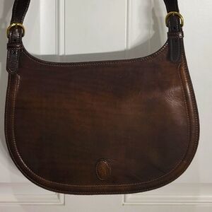 MENS/ Unisex Rare Vintage Roberta Borrelli Roma Burnished Leather Crossbody Bag